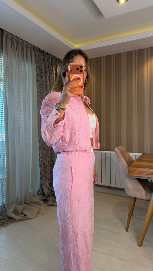 * Siena Nakışlı Takım-Pembe