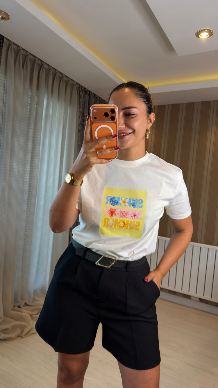 Zr Yazı Baskılı Tshirt