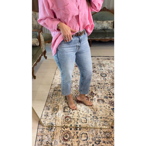 Açık Mavi Boyfit Jean
